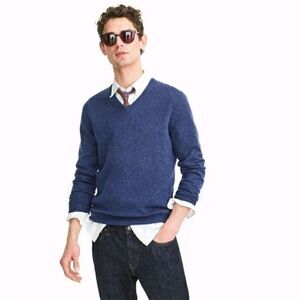 Take 50% OFF- J. CREW Blue V-neck Men’s Sweater, Size-L